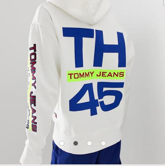 Tommy Hilfiger Other - Tommy Jeans 90s Sailing Capsule back and sleeve logo hoodie in white